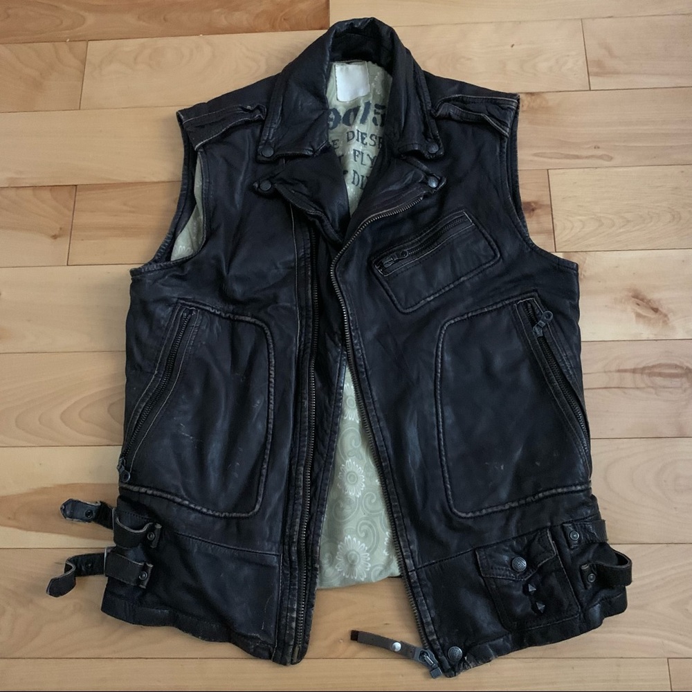 Vintage Diesel Leather Vest